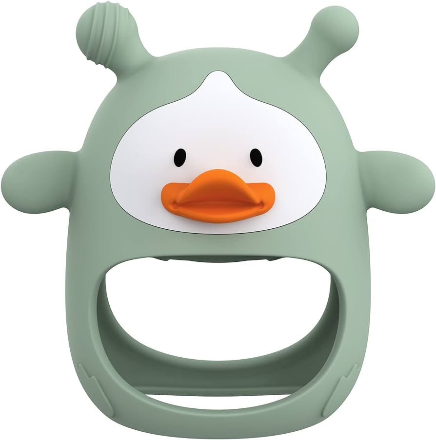 Teething Toys for Babies 0-6 Months, Never Drop Silicone Baby Teether, Hand Pacifier for Sucking ... | Amazon (US)