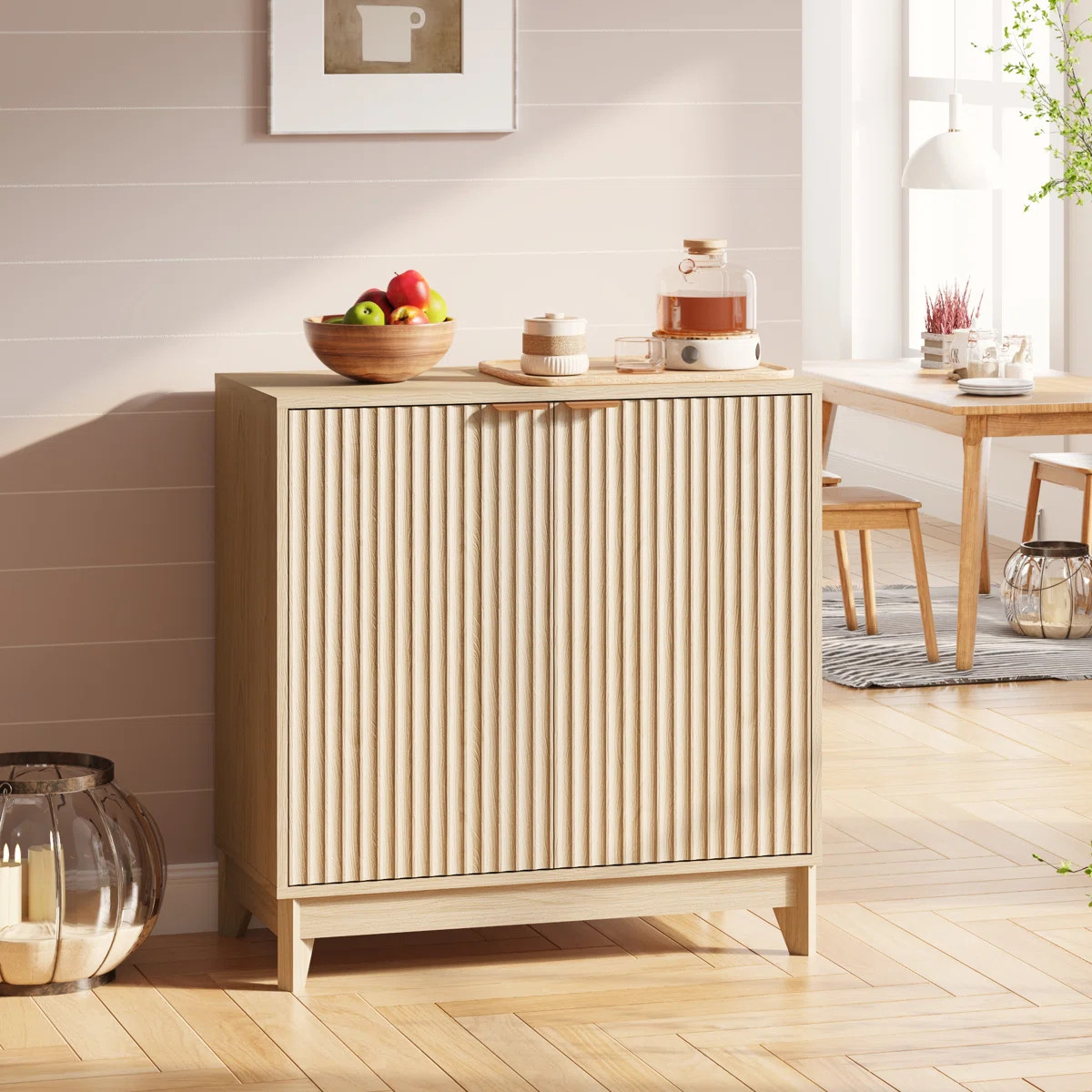 Ebern Designs  Accent Cabinet, Modern Storage Buffet Cabinet With 2 Doors And Adjustable Shelves ... | Wayfair North America