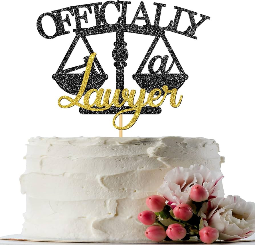 INNORU Officially a Lawyer Cake Topper Congrats Lawyer Cake Decor Law School Grad Case Closed 202... | Amazon (US)