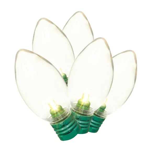 Indoor/Outdoor 100-Count LED Smooth C9 Christmas Lights, Warm White, 57', Holiday Time | Walmart (US)