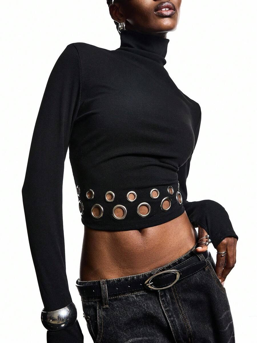 SHEIN x Tata & Beatriz LYSMO 2025 New Arrival Minimalist Fall-Winter Women's Slim-Fit Turtleneck ... | SHEIN