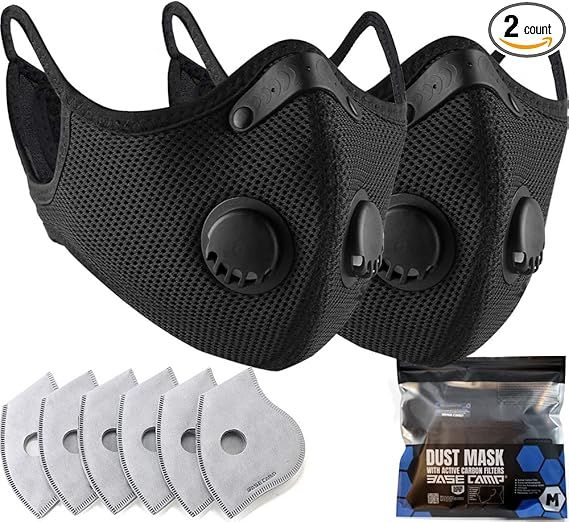 BASE CAMP M Plus Dust Mask for Woodworking Construction Mowing Sanding Gardening Cleaning Paintin... | Amazon (US)