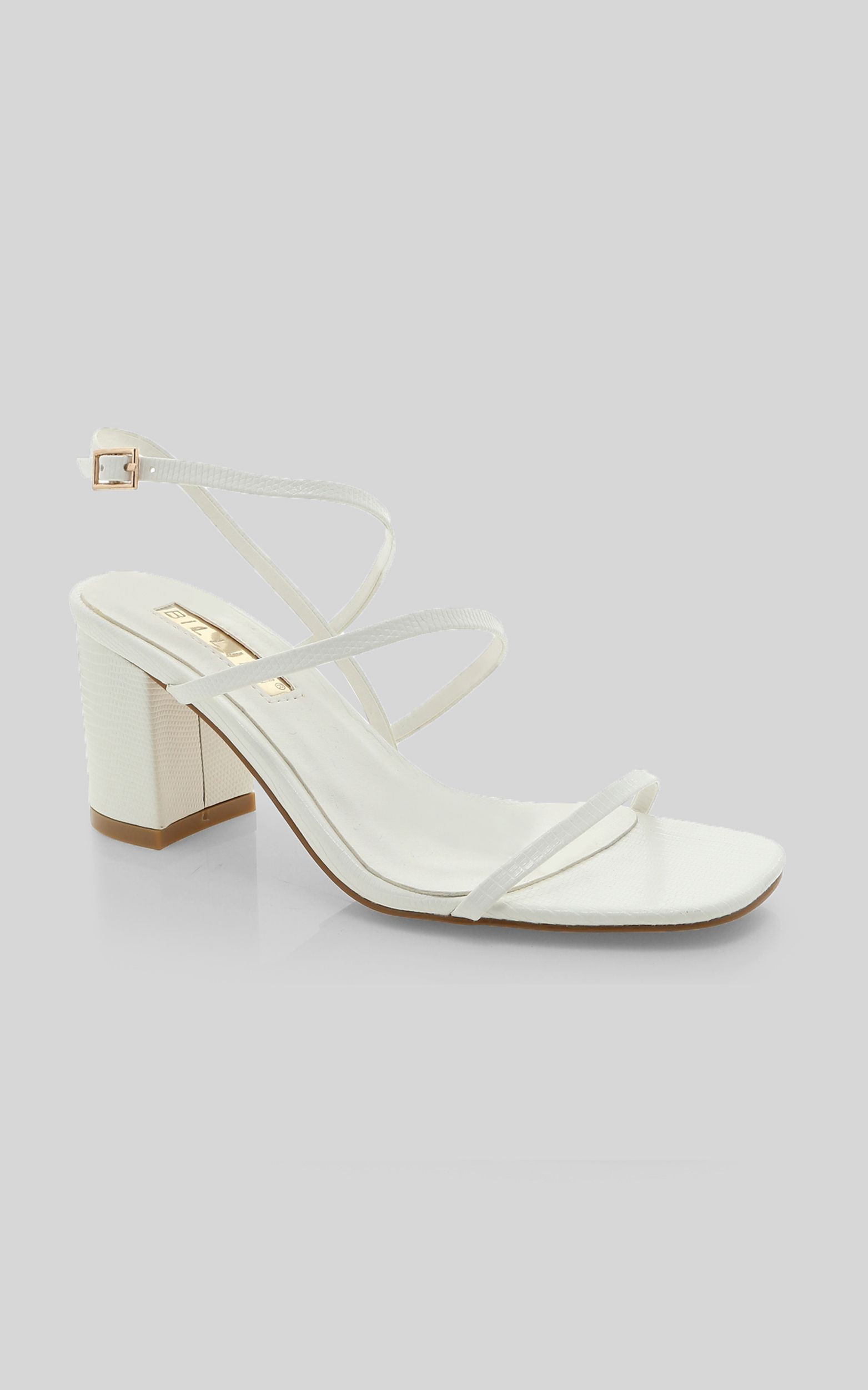 Billini - Yesenia Heels in White Scale | Showpo | Showpo - deactived