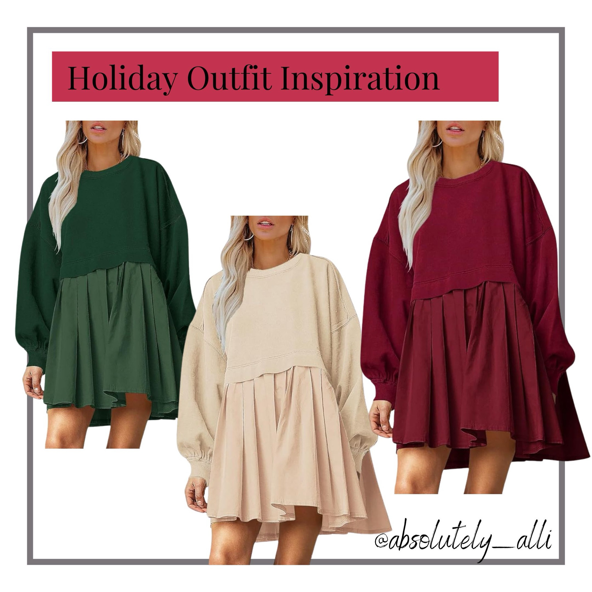 Holiday | holiday outfit | holiday dress |sweatshirt dress 

#LTKHoliday #LTKSeasonal #LTKSaleAlert