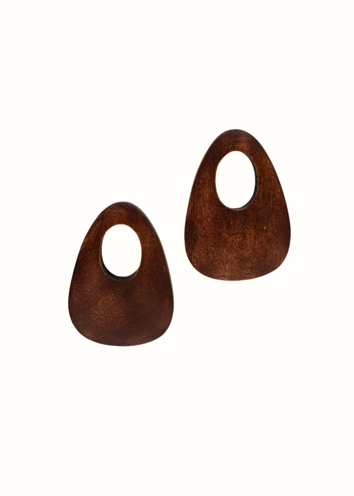AKU EARRINGS - WOOD | ANDREA IYAMAH