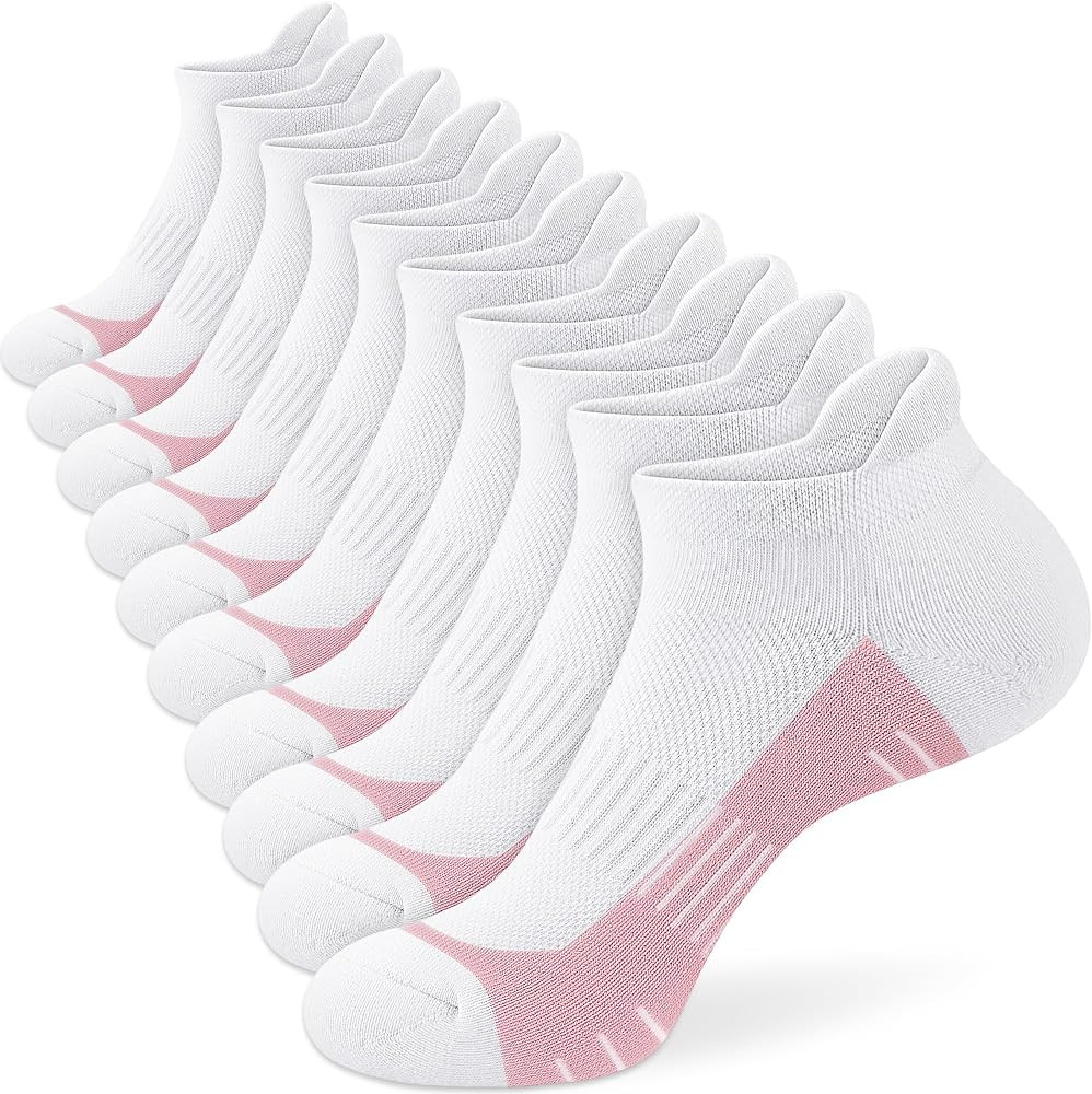 cuangya Ankle Socks for Women - Athletic Low Cut Running Cushioned Socks (3-5 Pairs) | Amazon (US)