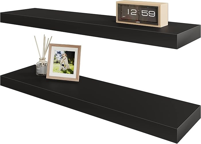 Floating Shelf,24 in Wall Shelf,Decor Wall Mounted Shelves,Hanging Shelf Set for Bathroom Kitchen... | Amazon (US)