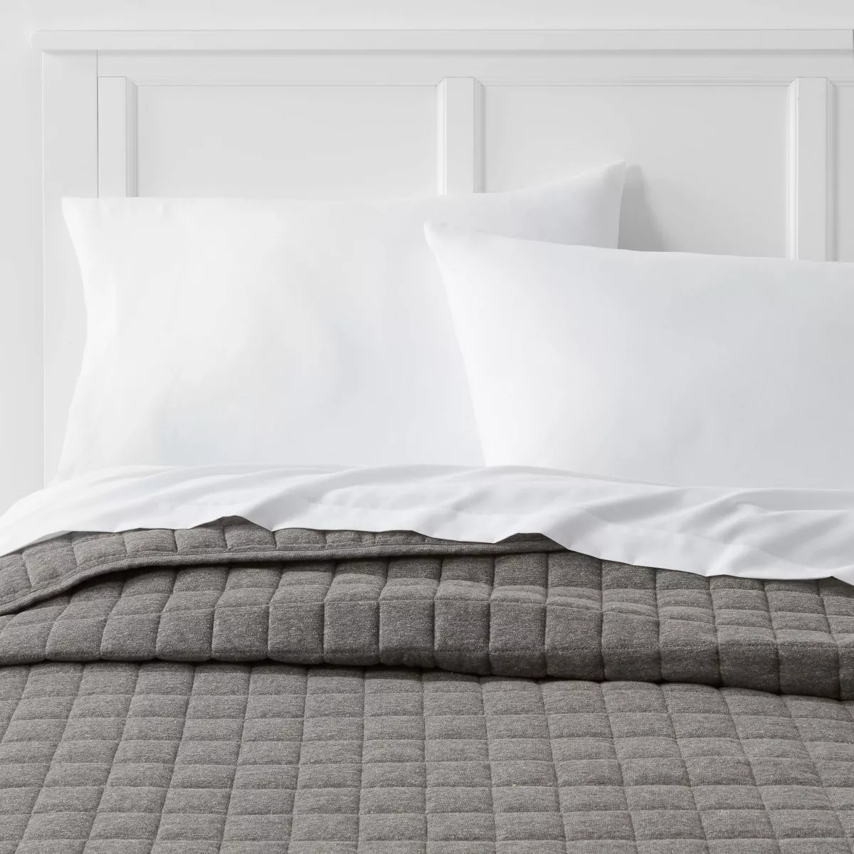 Twin/Twin Extra Long Jersey Quilt Black Heather - Room Essentials\u2122: Gender Neutral, Midweigh... | Target