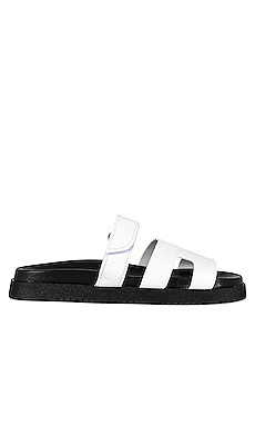 Steve Madden Mayven Slide in White & Black from Revolve.com | Revolve Clothing (Global)