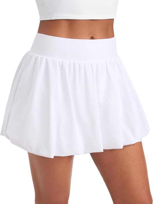 CRZ YOGA High Waisted Bubble Tennis Skirts | Amazon (US)