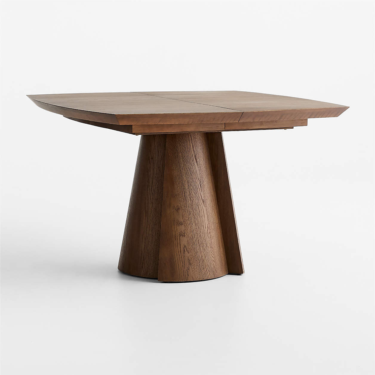 Ladera 48"-70" Oak Extendable Pedestal Dining Table | Crate & Barrel | Crate & Barrel