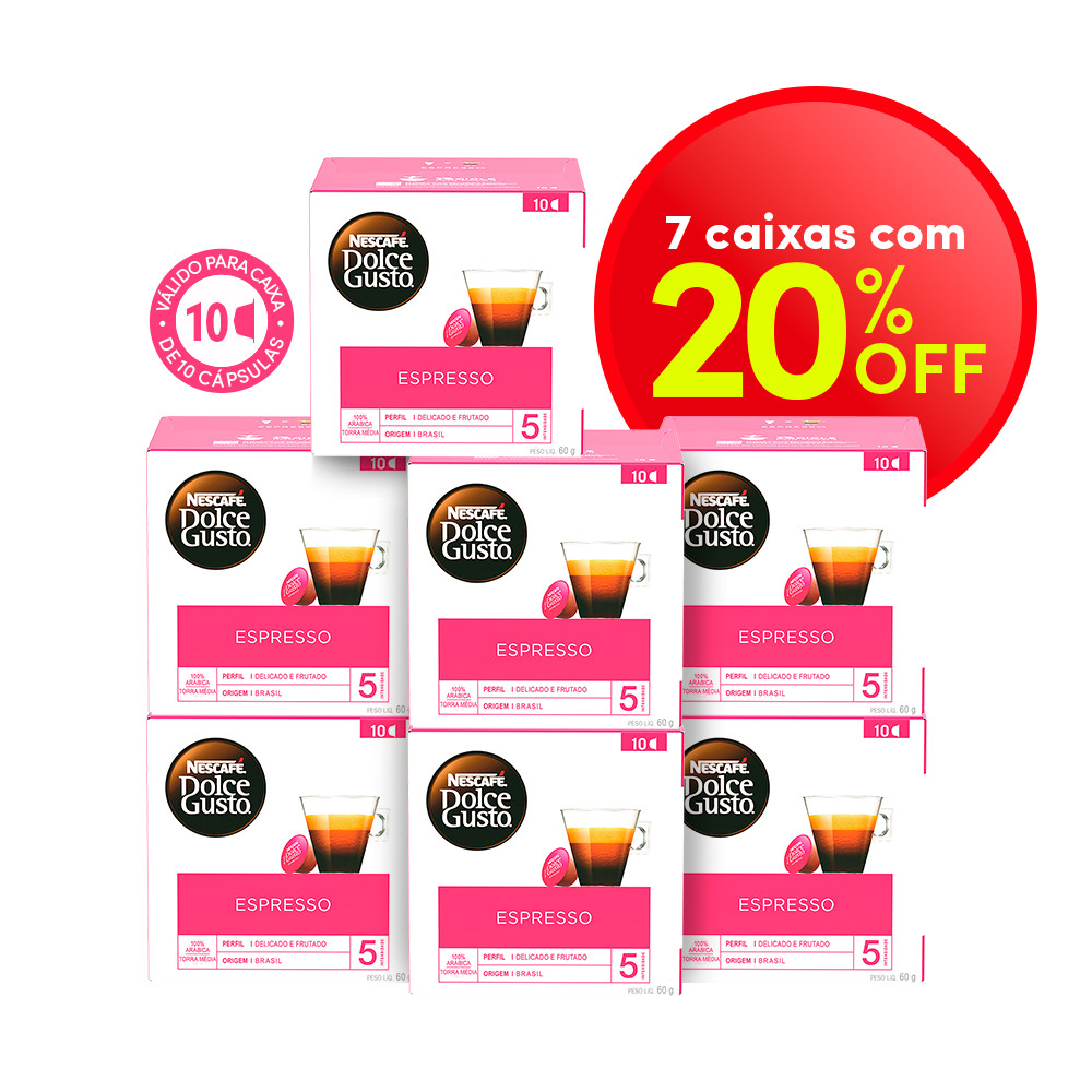 COMBO ESPRESSO 7 CAIXAS COM 20% OFF | DolceGusto (BR)