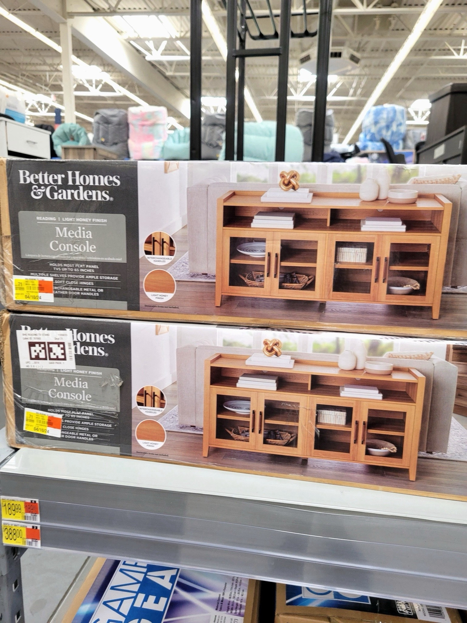 Resharing this since it’s been getting so much love lately 🥹 Better Homes & Gardens media console / TV stand available in 2 colors from.. - I LOVE this 😍 The color, the glass doors, the open shelves.. talk me out of it 😅 It holds TVs up to 65in. I am forever the BIGGEST lover of anything with glass doors (hence my closet lol) Glass just looks so beautiful 😍 Could always use cute storage crates / baskets inside to hide toys, clutter, etc. 🤪 Remember get a price drop notification if you heart a post/save a product 😉 

✨️ P.S. if you follow, like, share, save, or shop my post.. thank you sooo much, I truly appreciate you! As always, thanks for being here & shopping with me friend 🥹 

| al fresca dining, sisterstudio, kathleen post, madewell, susiewright, graduation dress, travel outfit, meredith hudkins, wedding guest dress summer, country concert outfit, sisterstudio, buisness casual, summer outfits, lexietucker, free people, maternity, travel outfit, nashville outfits, patio, teacher appreciation gift, meredith hudkins, summer outfits, sisterstudio, graduation, graduation dress, target home, threshold, brightroom, mainstays, Thyme and Table, opalhouse, target finds, home finds, home decor, coffee table, livingroom | 

#LTKhome #LTKsalealert #LTKkids #LTKfamily #LTKmens 