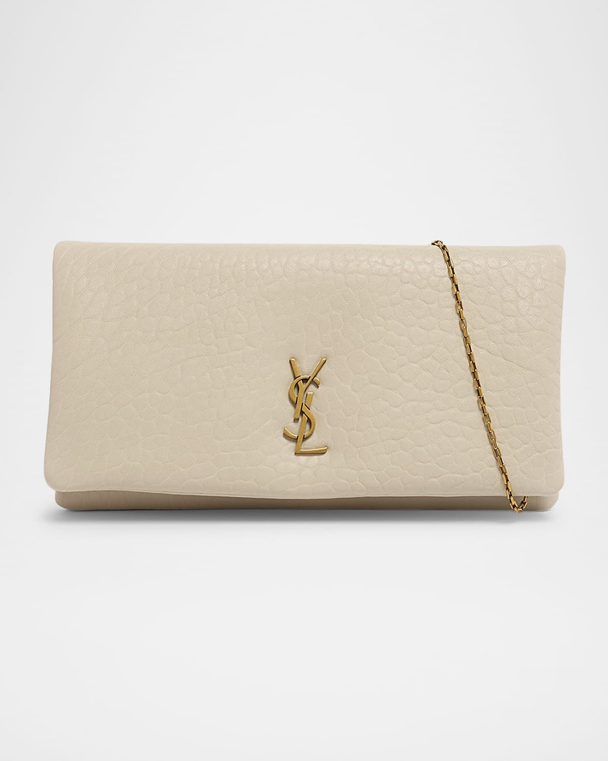 Calypso Small YSL Pouch Clutch Bag in Calfskin Leather | Neiman Marcus