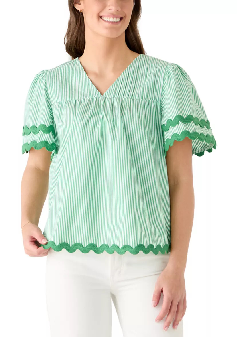 Women's Short Sleeve Ric Rac Top | Belk