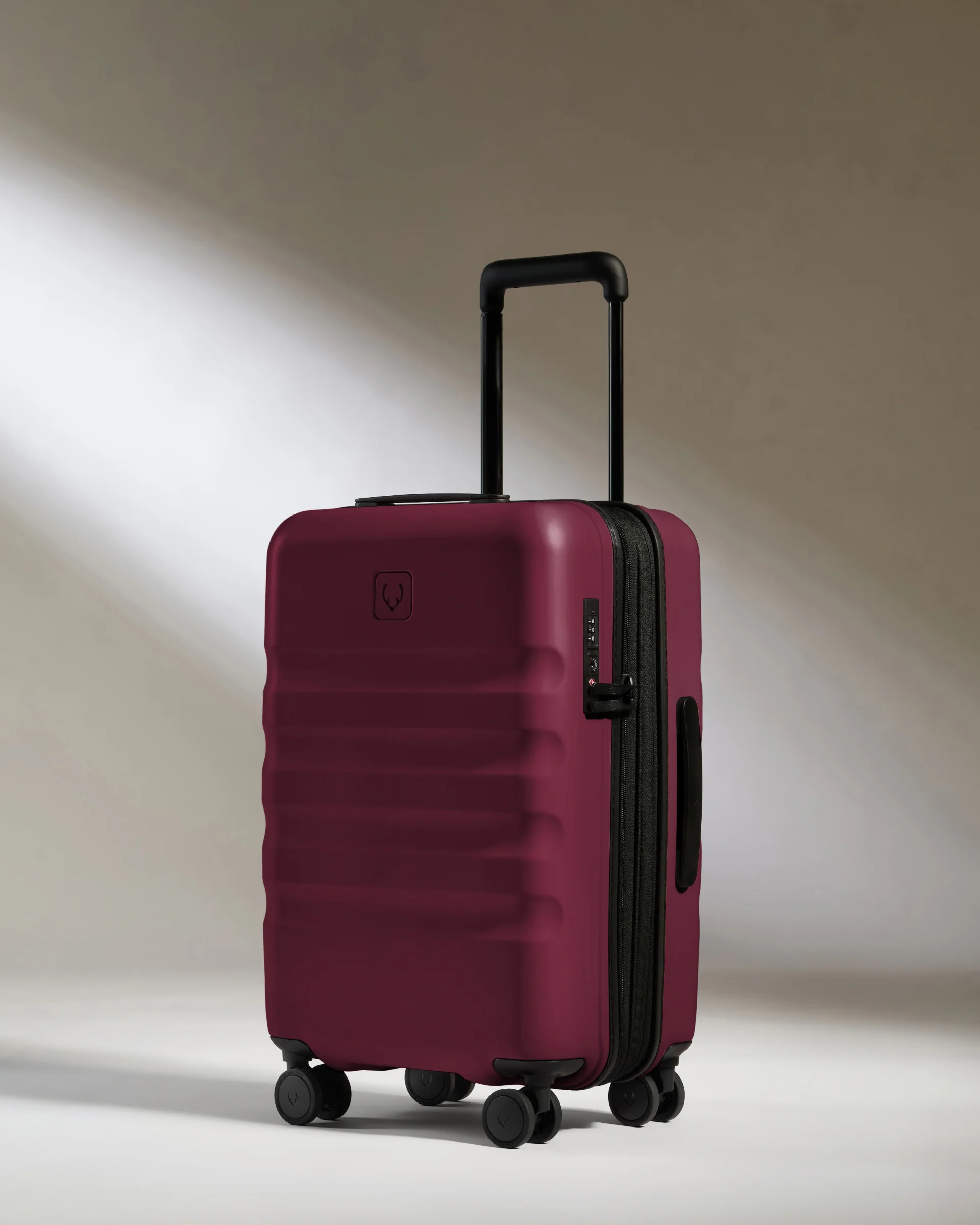 Antler Expandable Carry-on Luggage In Heather Purple - Icon Stripe Size: 9" x 21.7" x 13.8 | Antler USA