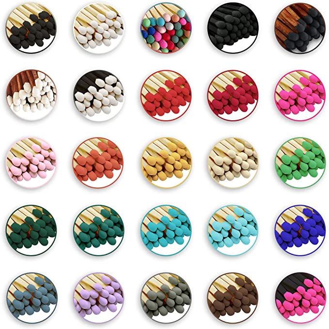 2" Choose Your Colors Safety Matches | Set of 100+ Bulk Artisan Matchsticks with Striker Stickers... | Amazon (US)