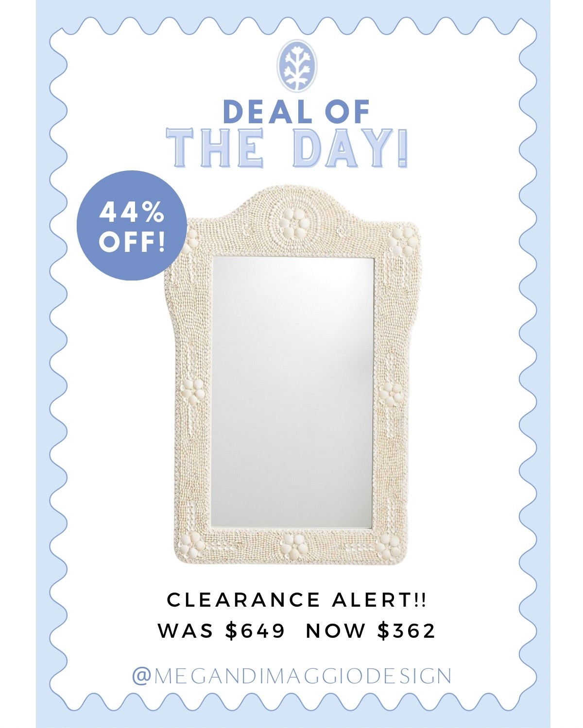 Major deal of the day!! This shell mirror is new this year and on major clearance at 44% OFF making it just $362?!! 🙌🏻🤩🐚Can’t believe the price for the quality!! Perfect for a coastal home! 

#LTKSaleAlert #LTKSeasonal #LTKHome