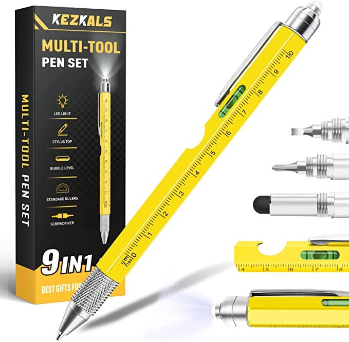 Gifts for Men, Stocking Stuffers for Men 9 in 1 Multitool Pen, Cool Gadgets Tools for Men, Unique... | Amazon (US)