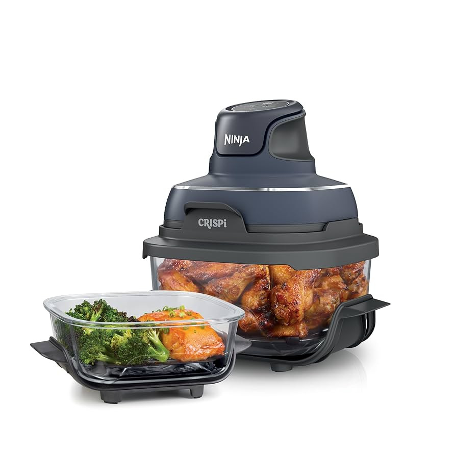 Ninja Crispi 4-in-1 Portable Glass Air Fryer Cooking System, 1500W, 4QT & 6-Cup TempWare Glass Co... | Amazon (US)
