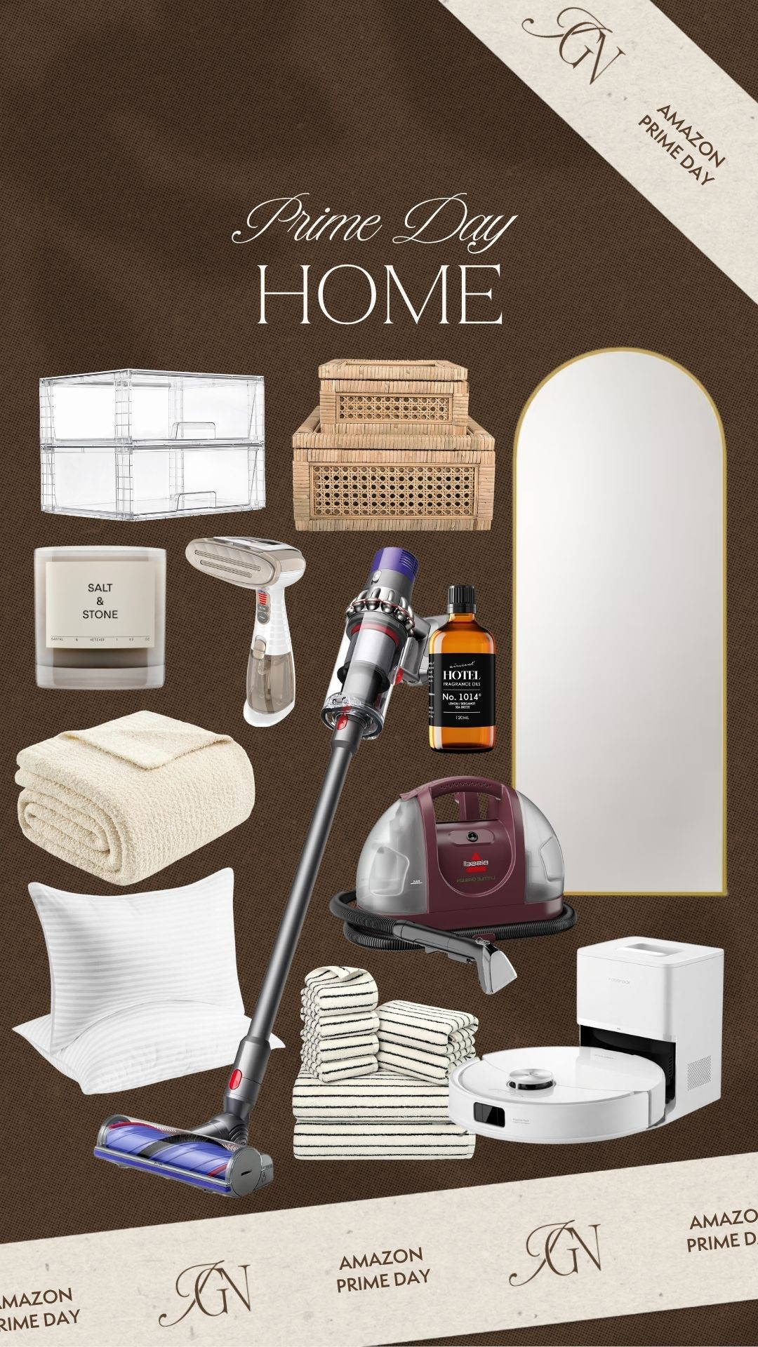 A little home luxury all on sale. 🤎 These Prime Day wishlist picks pair plush towels, crisp bedding and beautiful storage with practical upgrades like a cordless vacuum and upholstery cleaner. 

#amazonprimeday #amazonhome #homeessentials #hotelathome #archedmirror #bathroomrefresh #homeorganization #cordlessvacuum #upholsterycleaner #neutralhomedecor 

 #LTKHome #LTKSaleAlert