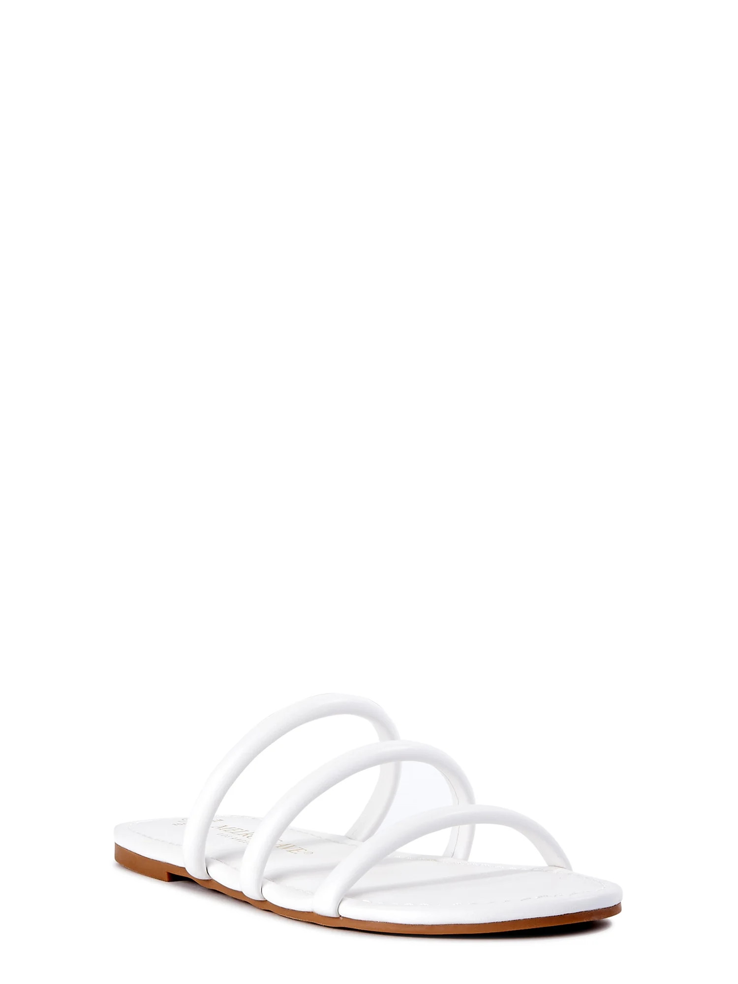 Melrose Ave Women's Faux Leather Three Strap Sandals - Walmart.com | Walmart (US)