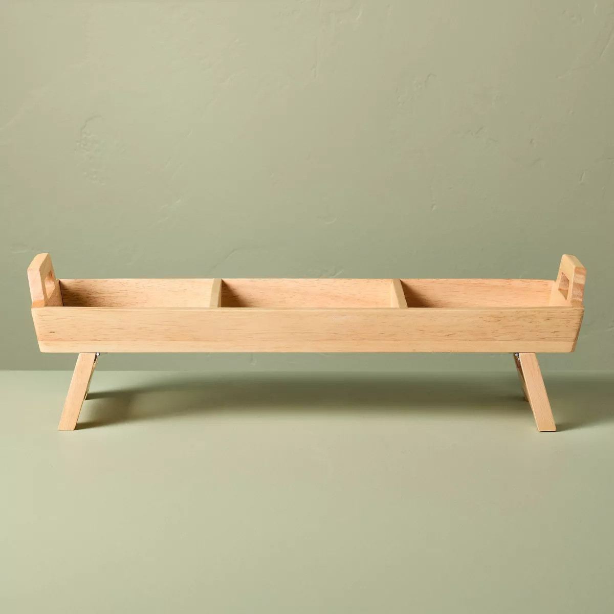 19" Foldable Wood Serving Tray Brown - Hearth & Hand™ with Magnolia | Target