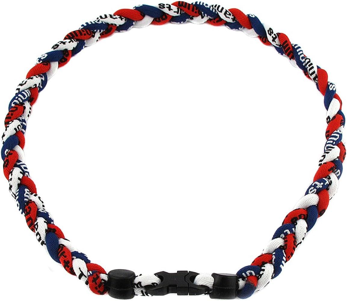 MapofBeauty 18 Inch Three Colors Fashion Three Braided Rope Tornado Necklace | Amazon (US)