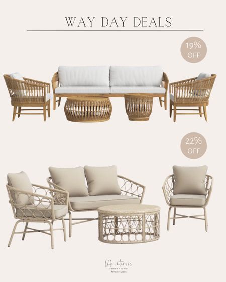 Way Day Deals 
5 piece sofa seating group / 4 person outdoor seating group 

#LTKsalealert #LTKhome