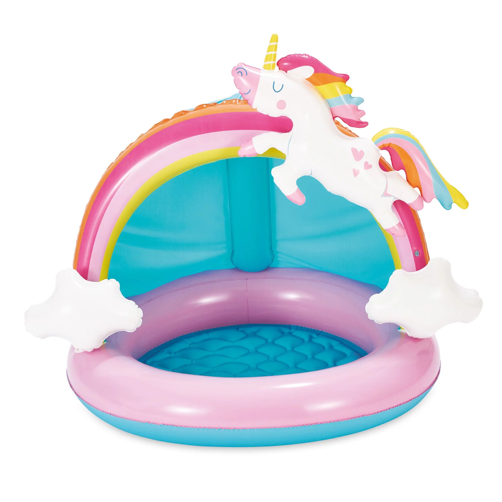 Summer Waves® Inflatable Unicorn Shade Pool, Cushioned Base, 47" x 40" x 38" | Walmart (US)