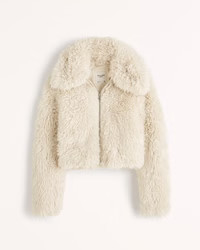 Women's Drama Collar Faux Fur Coat | Women's Coats & Jackets | Abercrombie.com | Abercrombie & Fitch (US)
