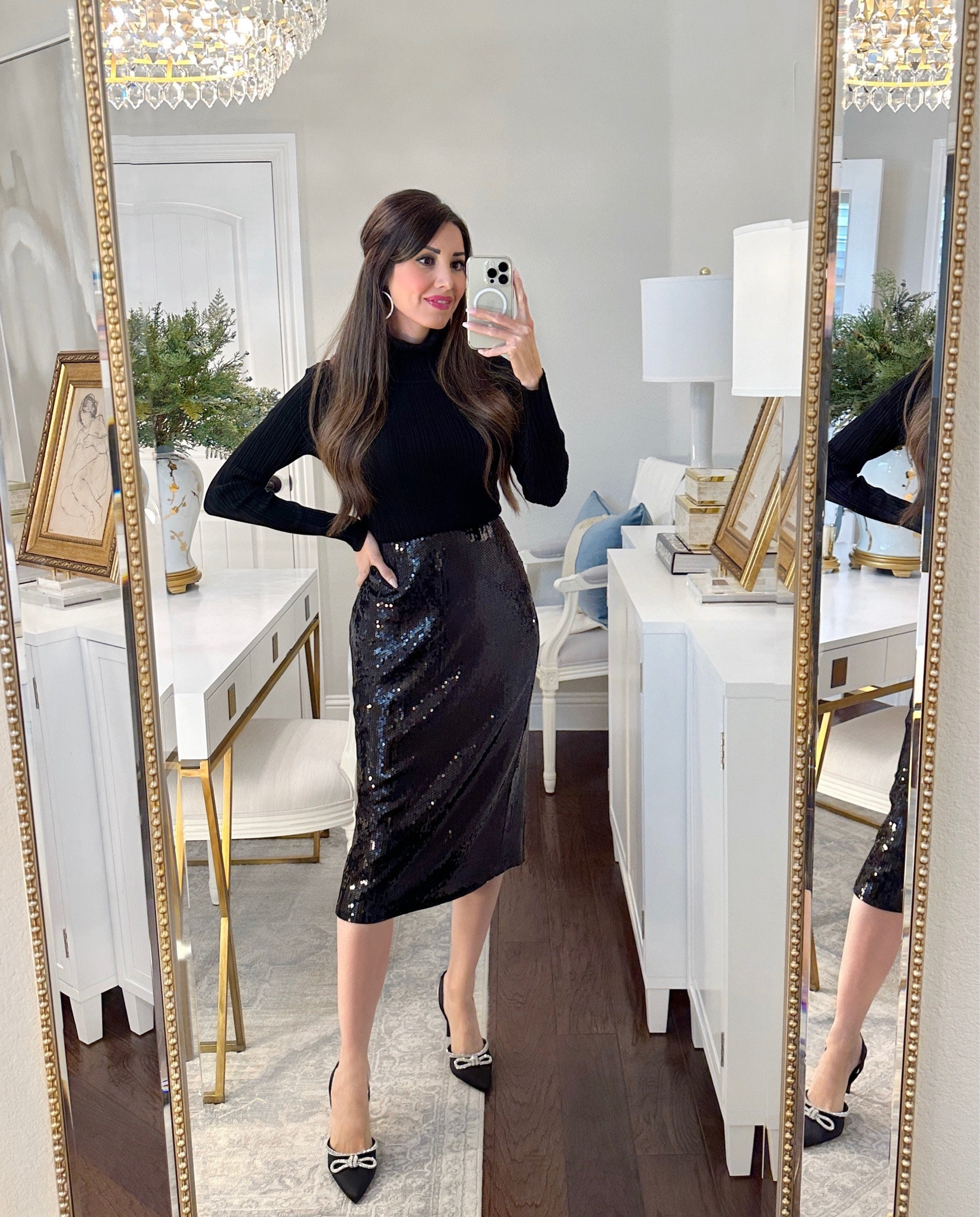 Head to toe @Walmartfashion holiday look 🌟 #walmartpartner #walmartfashion #walmart 


black sequin skirt, sequins, black turtleneck sweater, bow heels, affordable holiday outfit ideas scoop time and tru Sofia sequin skirts sequin outfit holiday party outfit holiday looks holiday style Walmart finds dressy outfits thanksgiving Christmas party classic American style black outfits

Follow my shop @thedecordiet on the @shop.LTK app to shop this post and get my exclusive app-only content!

#liketkit 
@shop.ltk
https://liketk.it/3UsZh

#LTKHoliday #LTKstyletip #LTKunder50