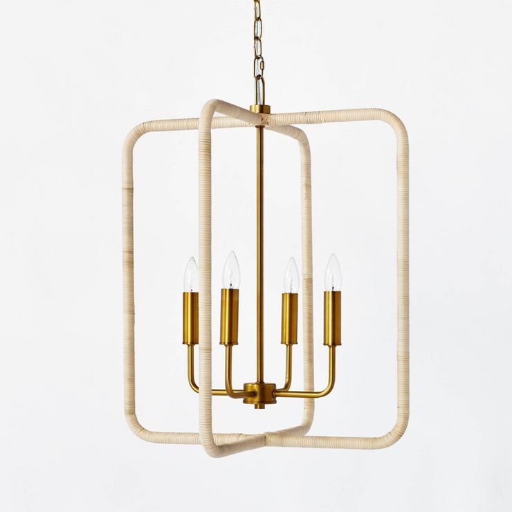 Rattan Lantern Ceiling Pendant Brass - Threshold™ designed with Studio McGee | Target