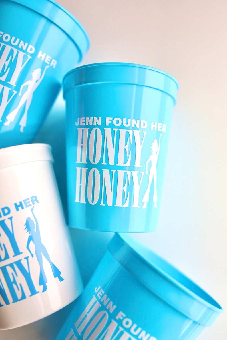 She Found her Honey Honey | Mamma Mia Bachelorette Cups | Dancing Queen Cups | Disco Bachelorette... | Etsy (US)
