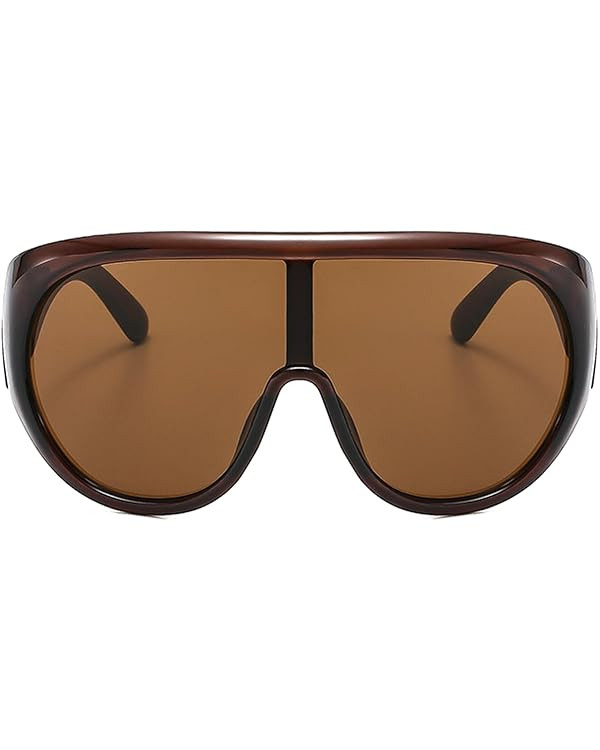 Oversized Pilot Sunglasses Women Big Frame Luxury Round Sun Glasses For Ladies Outdoor Eyewear Sh... | Amazon (US)