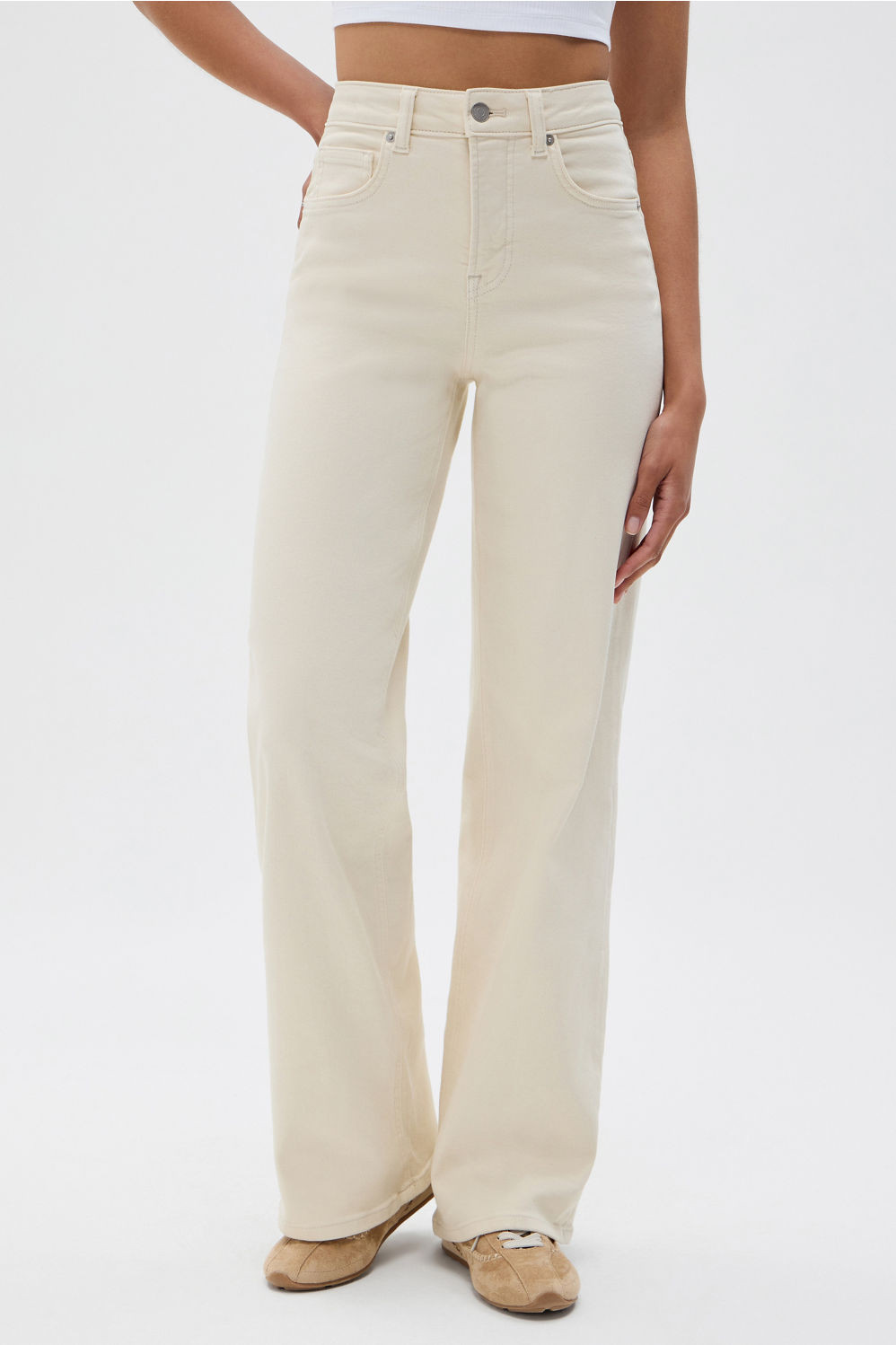 High Rise Wide Leg Jean | Fabletics