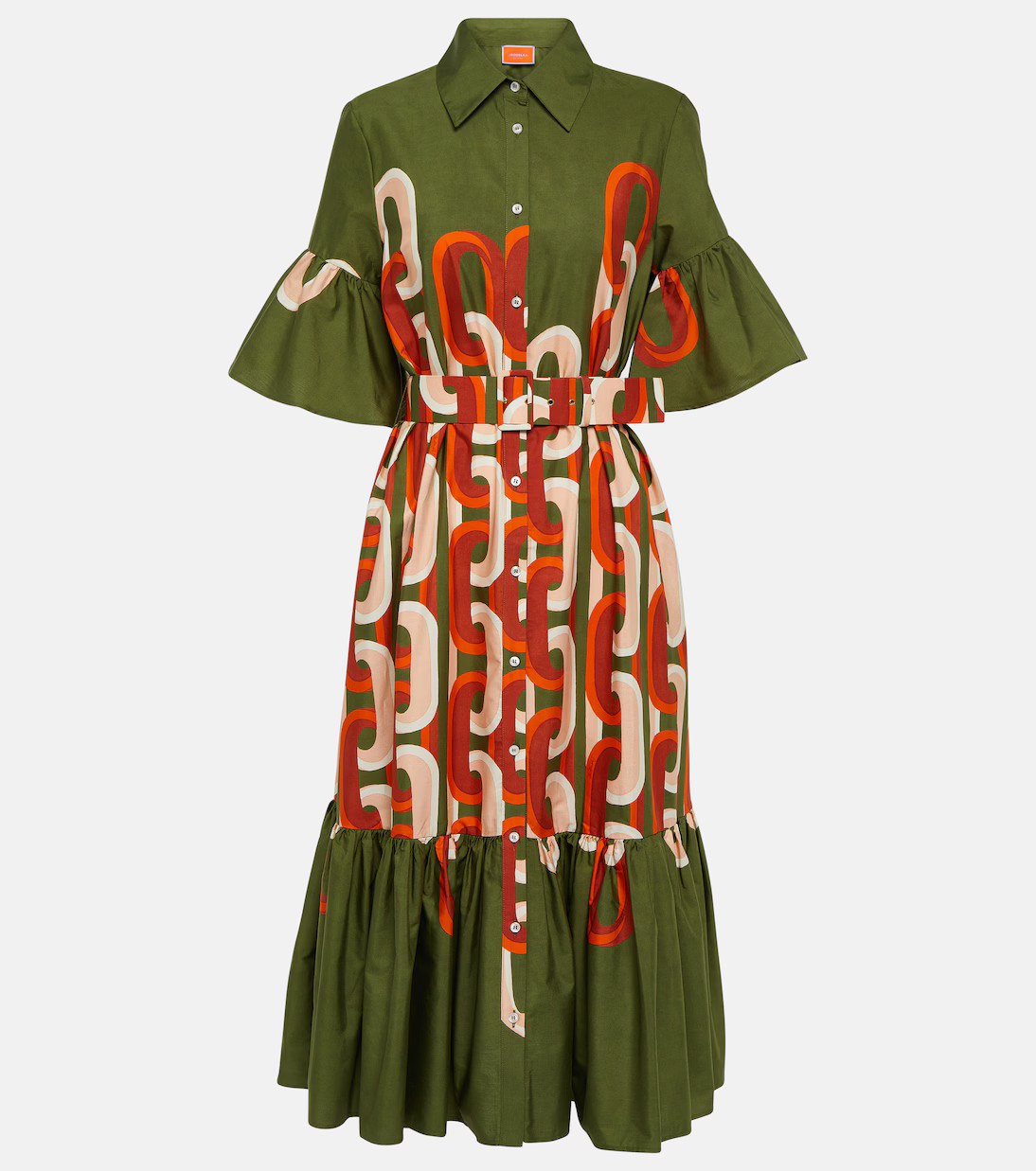 Choux printed cotton poplin midi dress | Mytheresa (US/CA)