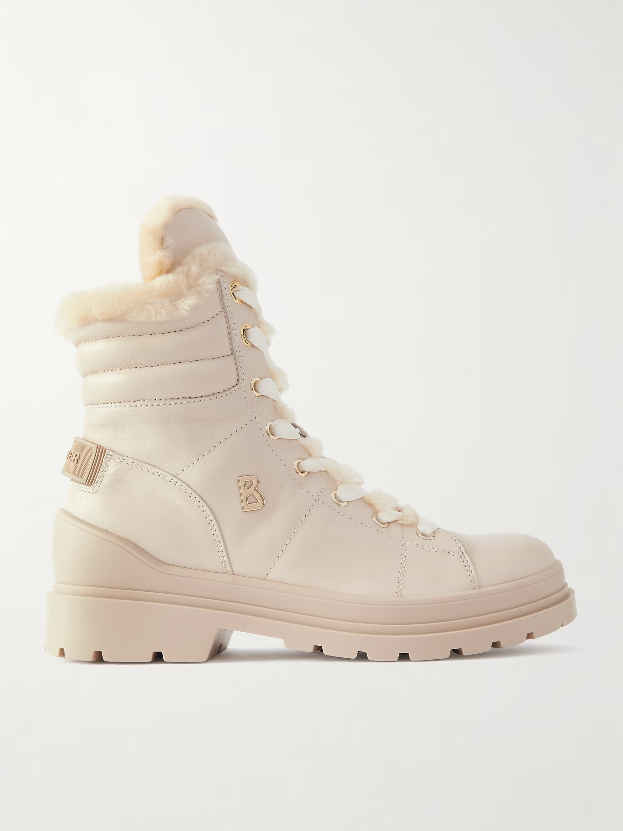 St. Moritz embellished shearling-lined leather ankle boots | NET-A-PORTER (US)