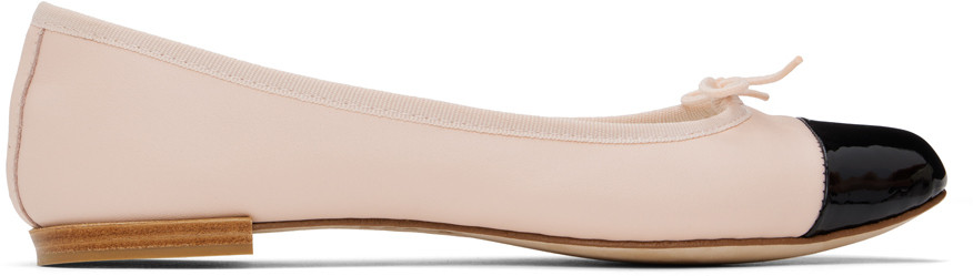 Repetto Pink & Black Flora Ballerina Flats | SSENSE
