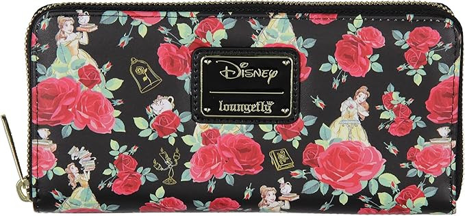 Loungefly Disney Beauty And The Beast Belle Roses Zip Around Wallet | Amazon (US)