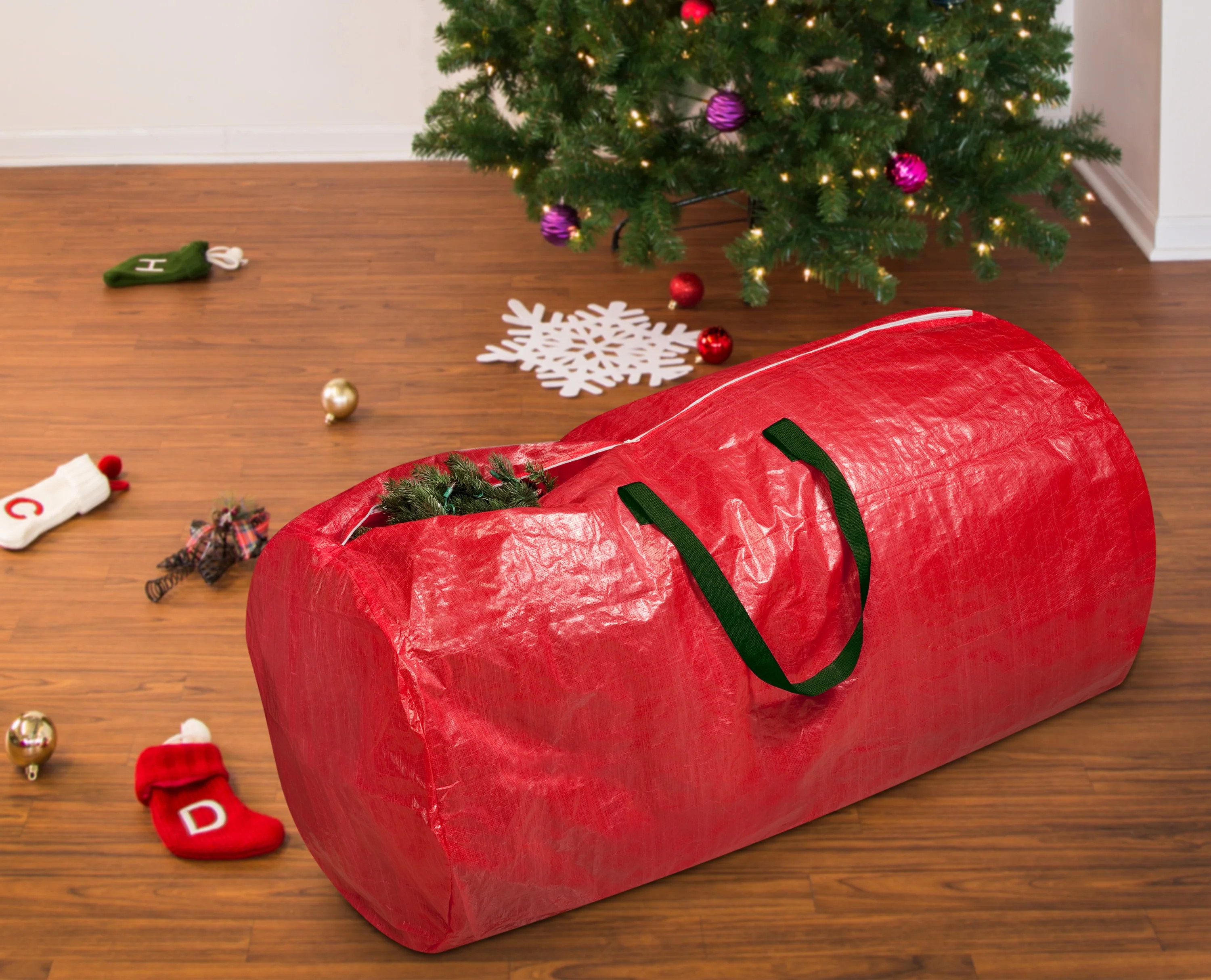 Honey Can Do Christmas Tree Storage Bag, Red - Walmart.com | Walmart (US)