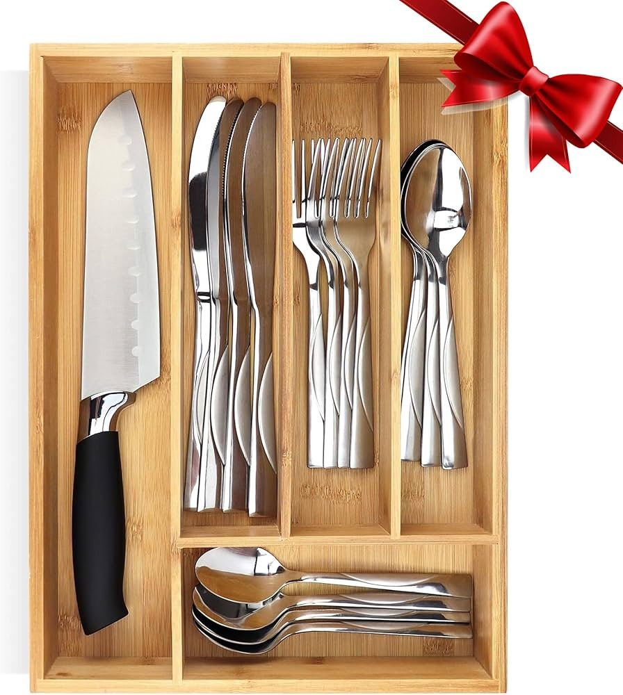 PRISTINE BAMBOO 10 inch silverware tray organizer– Flatware Utensil Cutlery Silverware Holder f... | Amazon (CA)