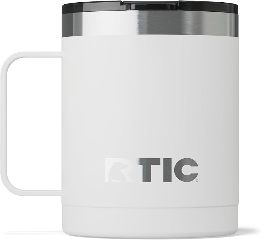 RTIC 12oz Essential Coffee Mug with Lid and Handle, Insulated, Stainless Steel, Double Wall Vacuu... | Amazon (US)
