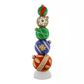 Home Accents Holiday 7.5 ft. LED Ornament Stack 23PA96010 - The Home Depot | The Home Depot