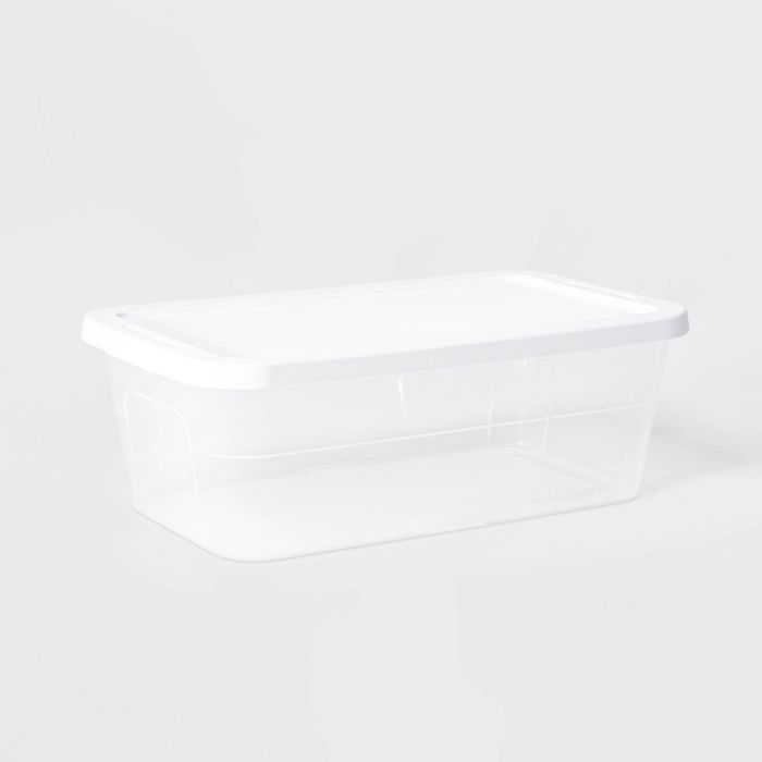 6qt Clear Storage Box White - Room Essentials™ | Target
