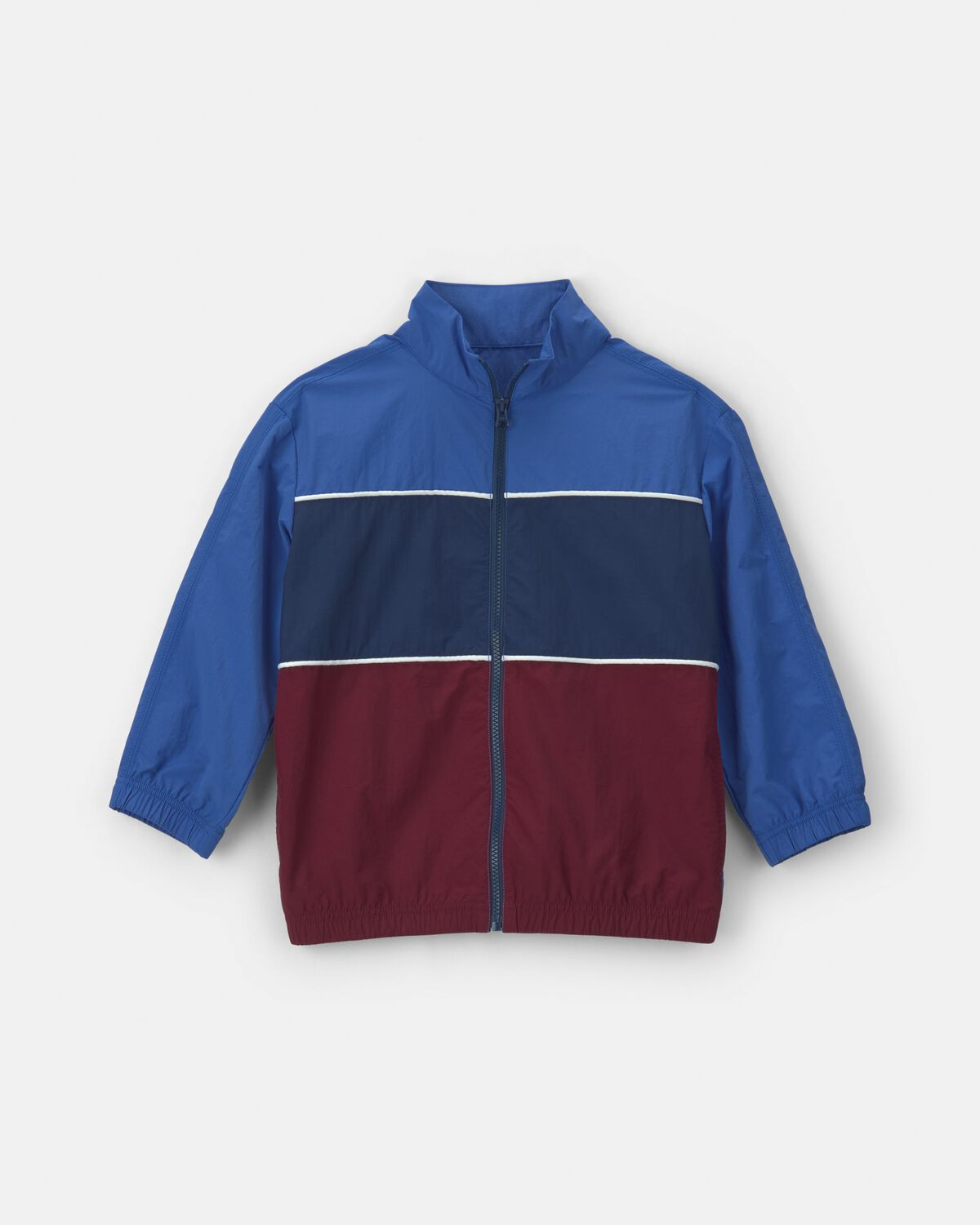 Boys Color Block Zip-Up Jacket - Blue/Burgundy | Carter's Inc