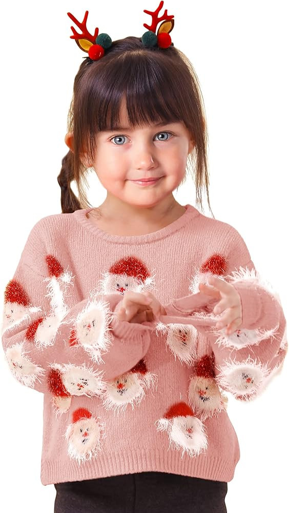 Lesmart Womens Ugly Christmas Sweater Funny Santa Funny Xmas Holiday Party Knitted Pullover | Amazon (US)