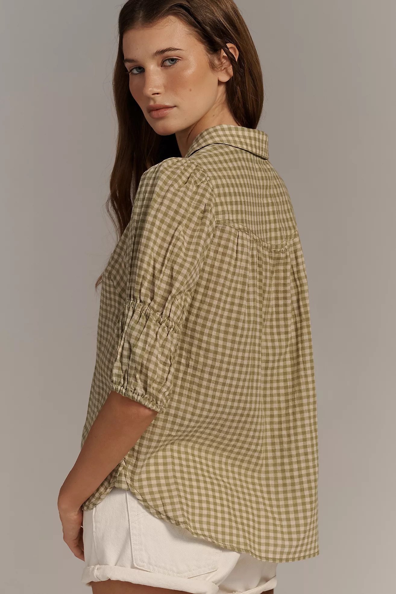 Tallulah Puff Sleeve Buttondown Top by Pilcro | Anthropologie (US)