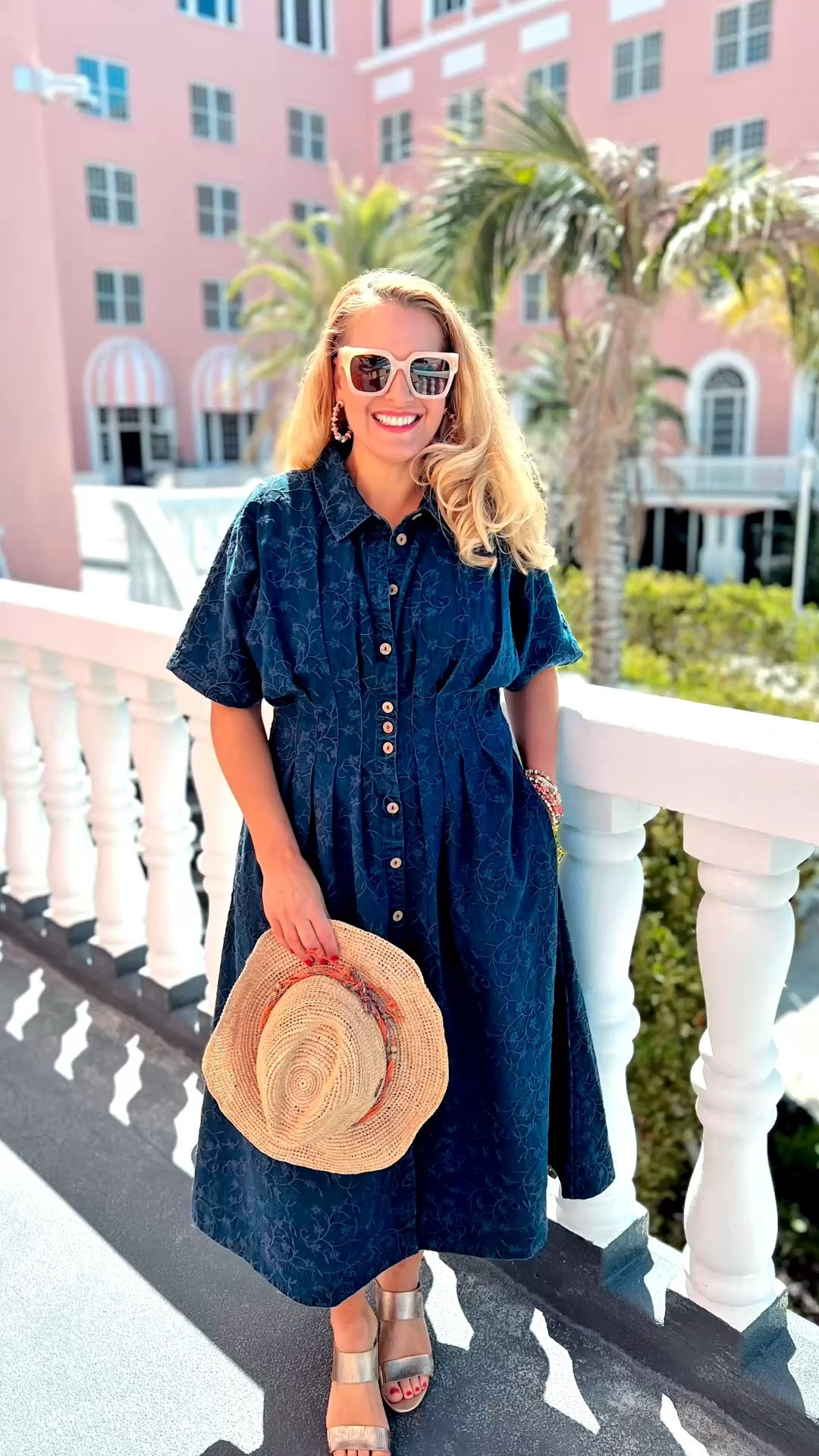 🏝️SOFT SURROUNDINGS: #ad Packing for a calm getaway? Here’s the dress you need! @soft_surroundings #softsurroundings

👗My embroidered short sleeve midi dress flatterers with front and back tucks that define your waist. Love the tonal embroidery and beautiful floral pattern. You can wear this meeting friends for a lunch date, a beach getaway or everyday wear. Effortless style + versatility + breathable fabric = The dress you need!

🫶🏻Truly looks like a sophisticated denim dress. Buttons down the front, has side pockets and so soft! I’m wearing a medium and it fits true to size. Available in XS-3X. Color: Embroidered medium wash.

👒When heading out to the beach, don’t forget to pick up my Catalina Cowboy hat! This raffia hat features a colorful braided faux suede hatband and has an interior adjustable sweatband that makes it comfy. Also love the shapeable three inch brim to offer extra sun protection. 

🙌🏼In addition to my hat, I’m wearing a set of five bracelets with matching earrings. The genuine rhodonite beads in pinks, golds and earth tones look fantastic for spring and summer.

👡You can’t forget about these insanely comfortable textured sandals. Obsessed! This golden leather sandal has a soft shimmer and glow. Elevated and chic. You’ll be reaching for these all spring and summer long. I walked around all day and my feet felt great. Order your normal size. These are fantastic!

👉🏼Follow my shop @jtstjtst11 on the @shop.LTK app to shop this post and get my exclusive app-only content!

#liketkit 
@shop.ltk

#LTKSeasonal #LTKOver40 #LTKvlog #LTKU #LTKTravel #LTKgrwm #LTKootd #LTKMidsize #LTKSwim #LTKFestival