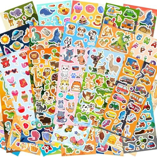 48 Sheets Stickers for Kids, Cute Stickers Variety Pack for Scrapbooking, Teachers Classroom Priz... | Amazon (US)